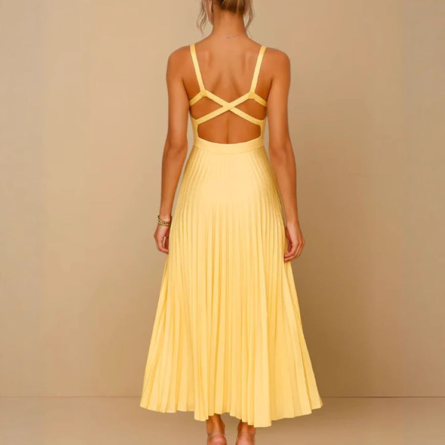 Robe de soirée élégante et sexy à bretelles pliables