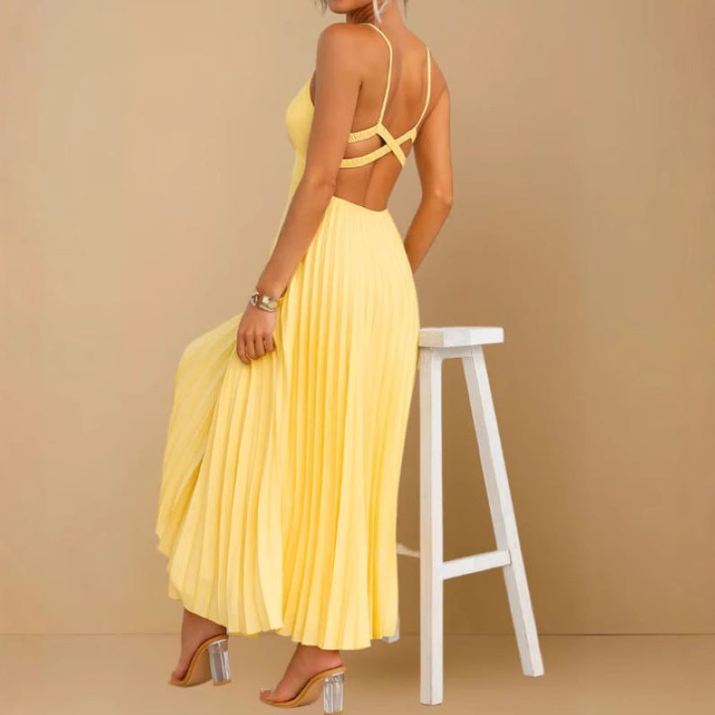 Robe de soirée élégante et sexy à bretelles pliables