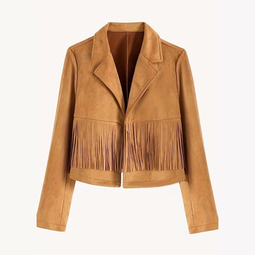 Veste courte à pompons